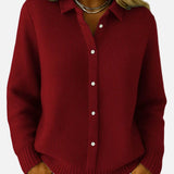 Tereza – klasický kardigan z měkkého úpletu