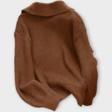 Hedvábný pletený cardigan s oversized knoflíky