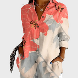 Bavlněná blůza s květinovým vzorem