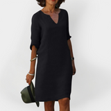 Každodenní šaty s V výstřihem
