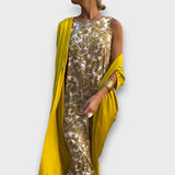 Maxi šaty s cardiganem