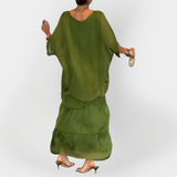 Sukně s plisováním a dvojitým efektem