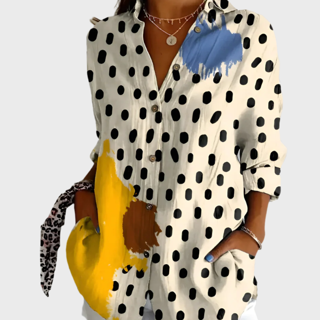 Bavlněná blůza s květinovým vzorem