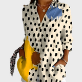 Bavlněná blůza s květinovým vzorem