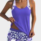 Pohodlné dvoudílné plavky s květinovým vzorem