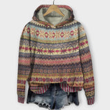 Pohodlná vzorovaná pletená mikina pro bezstarostný každodenní styl