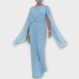 Šaty s jedním ramenem s elegantním drapováním na večerní příležitosti