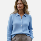 Tereza – klasický kardigan z měkkého úpletu