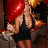 AURA - Mini šaty s krajkou