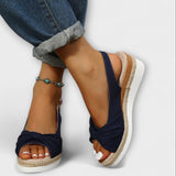 Letní sandály s dekorativní mašlí