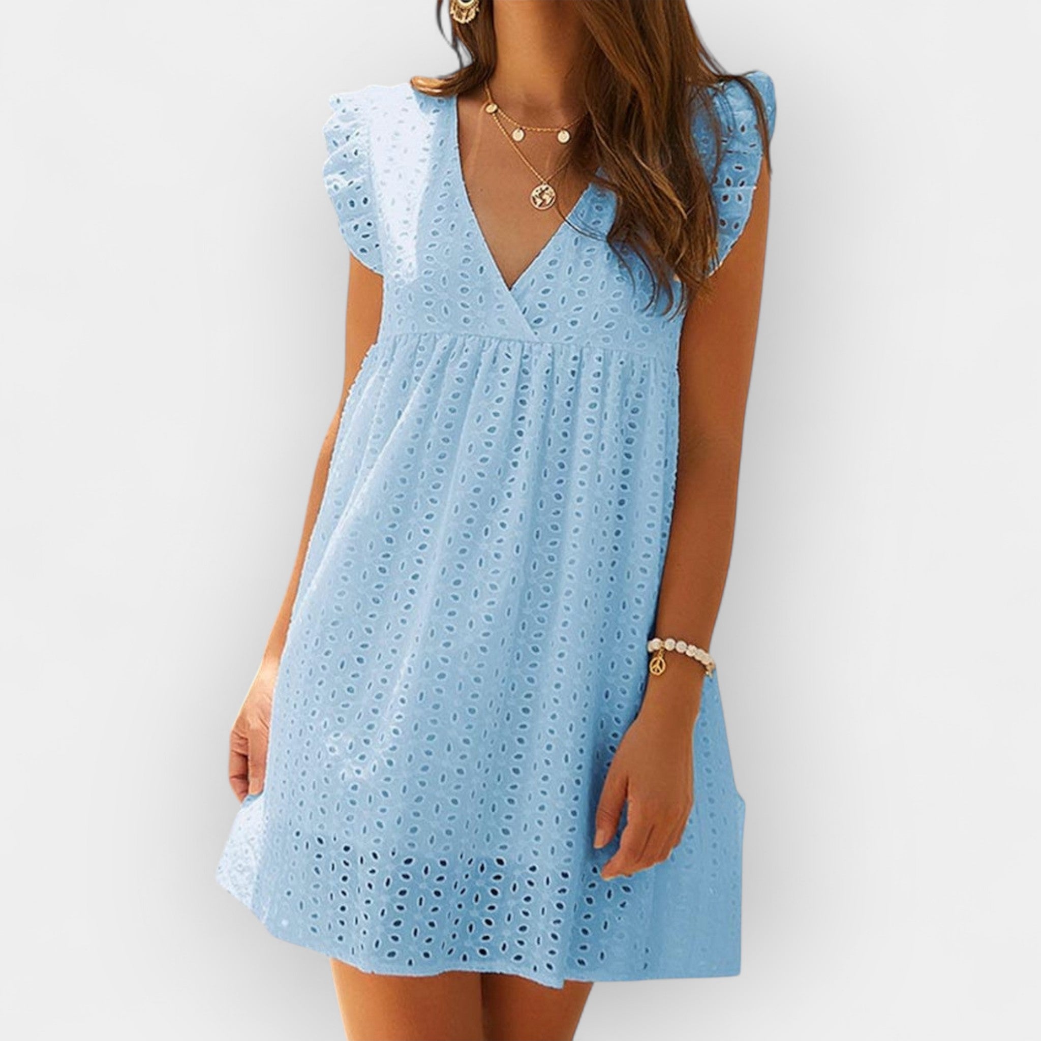 Letní šaty s hidden šortkami a kapsami