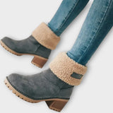 Zimní teplé kotníkové boty s umělou kožešinou