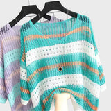 Lehký pletený top s otvory