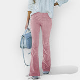 Kalhoty s vysokým pasem a širokými nohavicemi