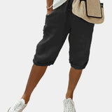 Elegantní dámské lněné kalhoty