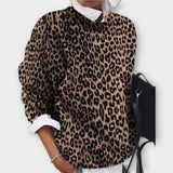 Elegantní vzorovaný svetr s uměleckými detaily