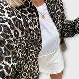 Bez námahy stylová tištěná bunda s volným střihem