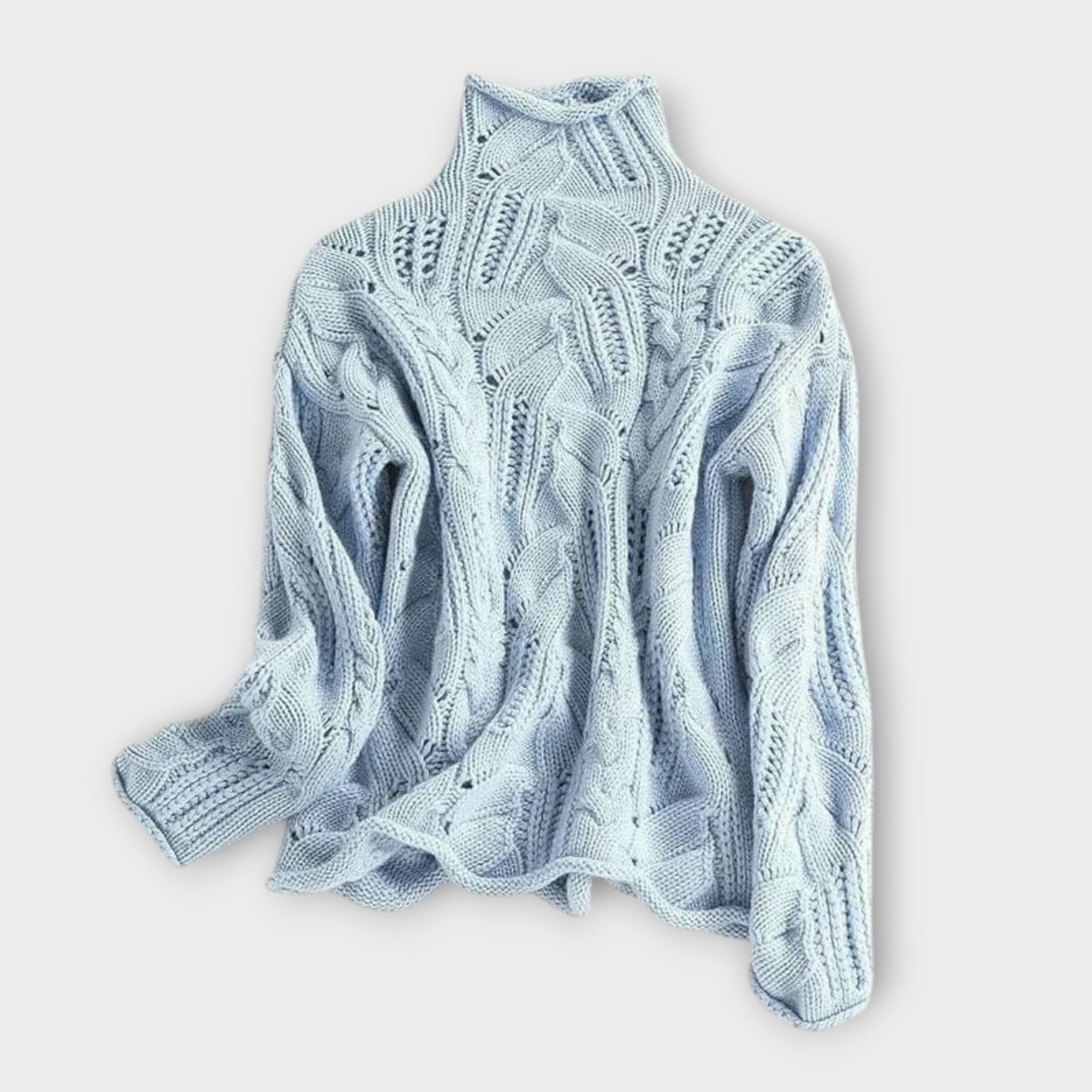 Pohodlný texturovaný pletený rolák