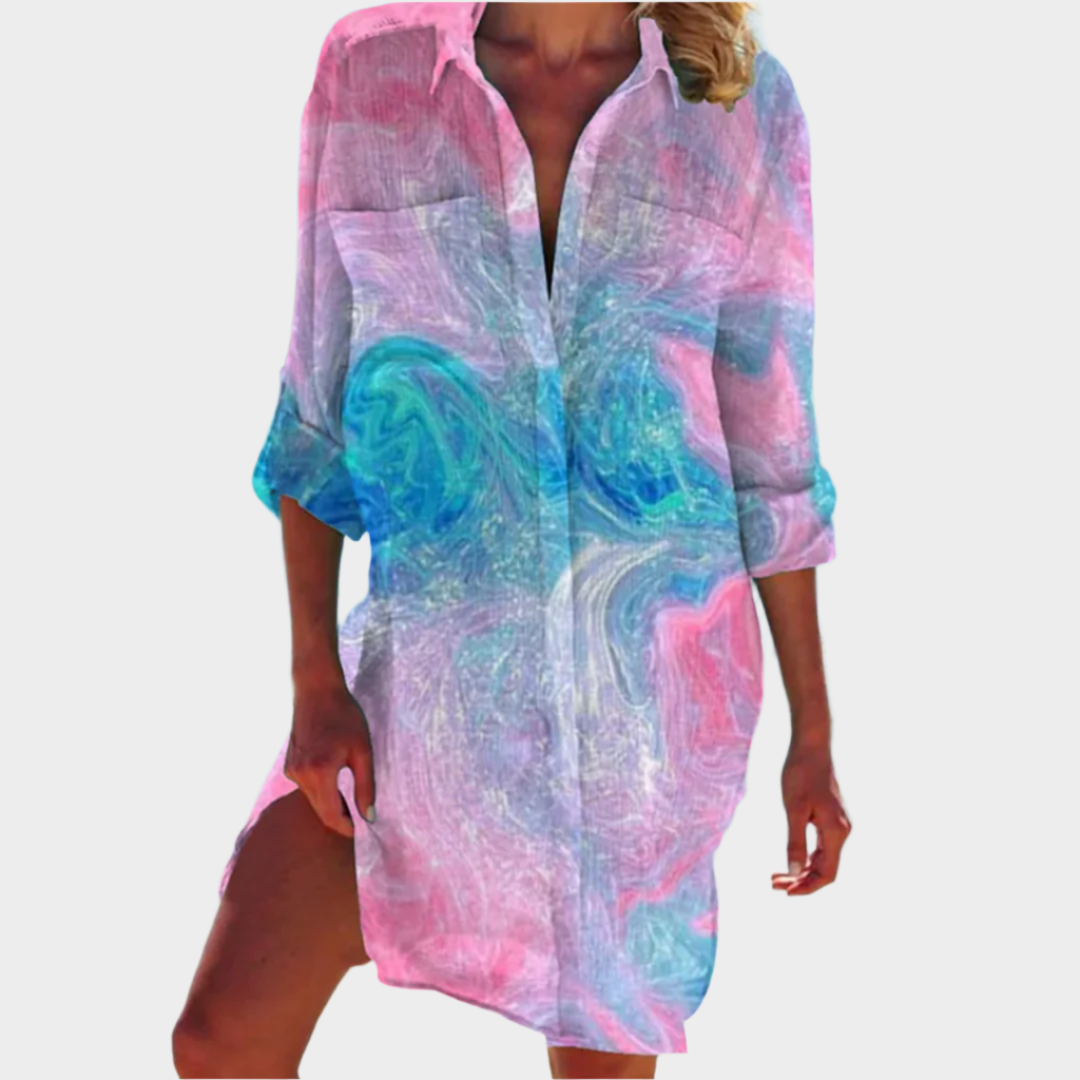 Klasická košilová šaty