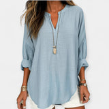 Lněná plážová blůza