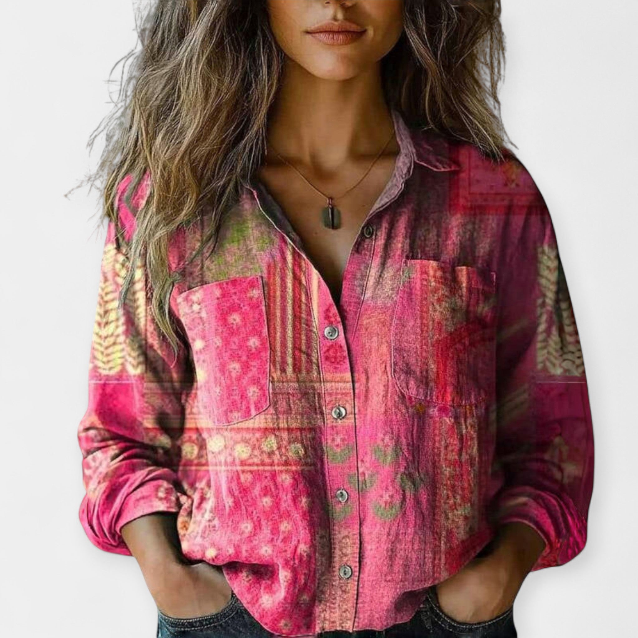 Vintage tištěná blůza