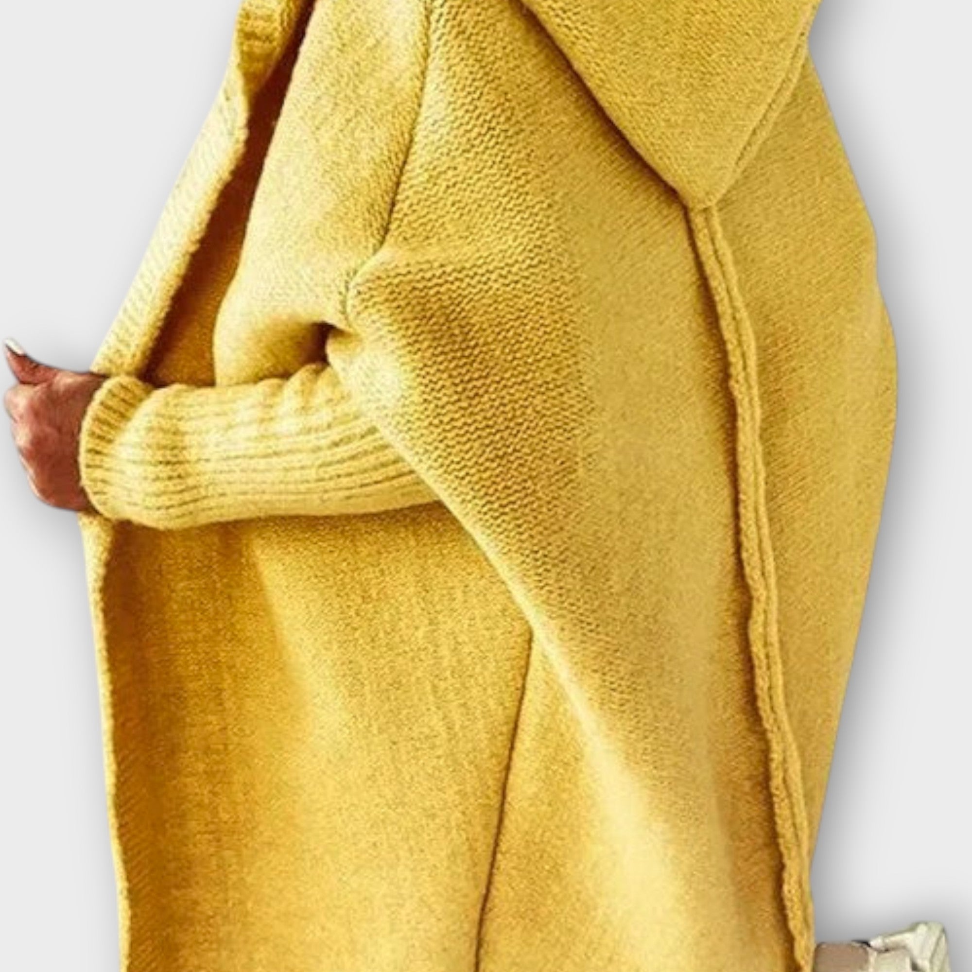 Pohodlný otevřený cardigan s pleteným vzorem