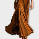 Vintage sametové maxi šaty s knoflíky