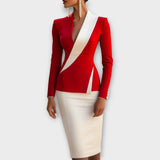 Elegantní kontrastní blazer