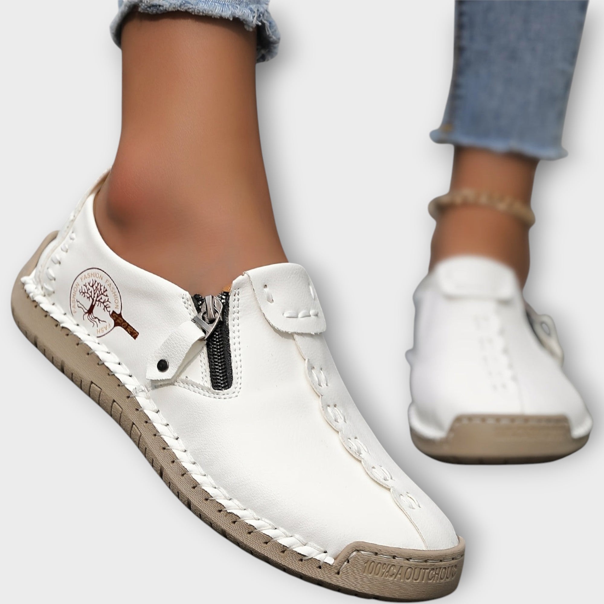 Měkké kožené slip-on mokasíny