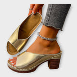 Podpatky s Tlustým Podpatkem a Otevřenou Zadní Částí