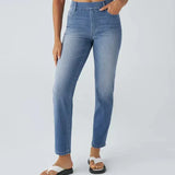 Elastické a pohodlné kalhoty s vysokým pasem