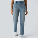 Elastické a pohodlné kalhoty s vysokým pasem