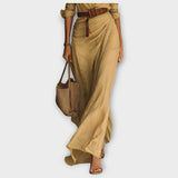 Elegantní Maxi Šaty s Drapé a Knoflíky