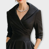 Midi šaty z saténu