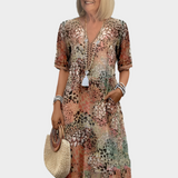 Vzdušné letní šaty s výstřihem do V