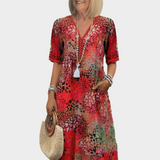 Vzdušné letní šaty s výstřihem do V