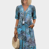 Vzdušné letní šaty s výstřihem do V