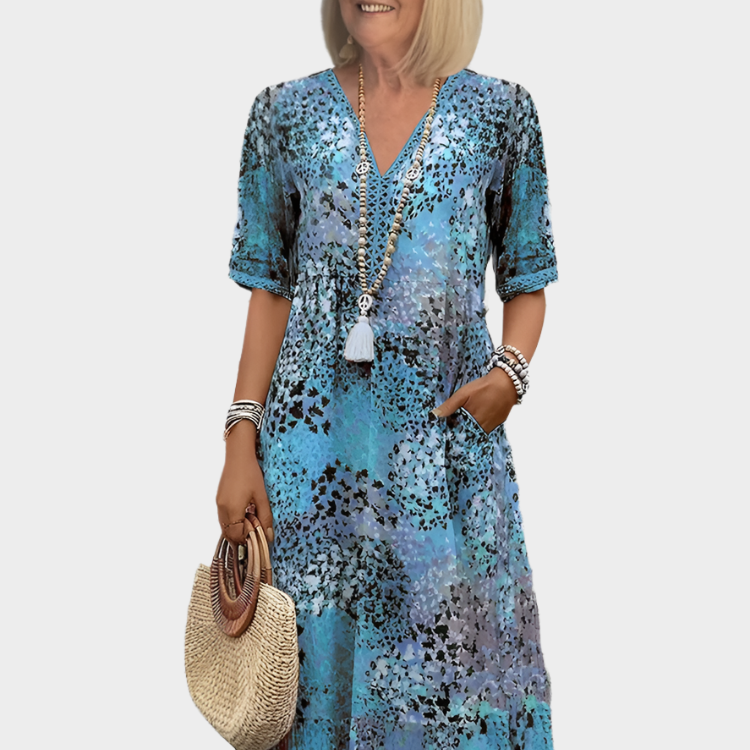 Vzdušné letní šaty s výstřihem do V