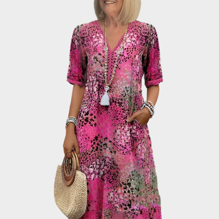 Vzdušné letní šaty s výstřihem do V