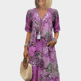 Vzdušné letní šaty s výstřihem do V