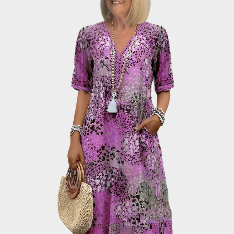 Vzdušné letní šaty s výstřihem do V