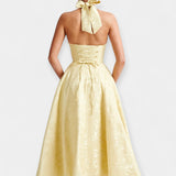 Midi šaty s odhaleným zády a stylovým korzetem