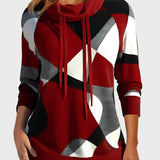 Pletená mikina s uměleckým designem