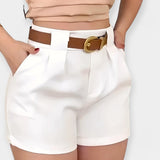 Šortky s vysokým pasem a sklady