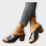 Podpatky s Tlustým Podpatkem a Otevřenou Zadní Částí