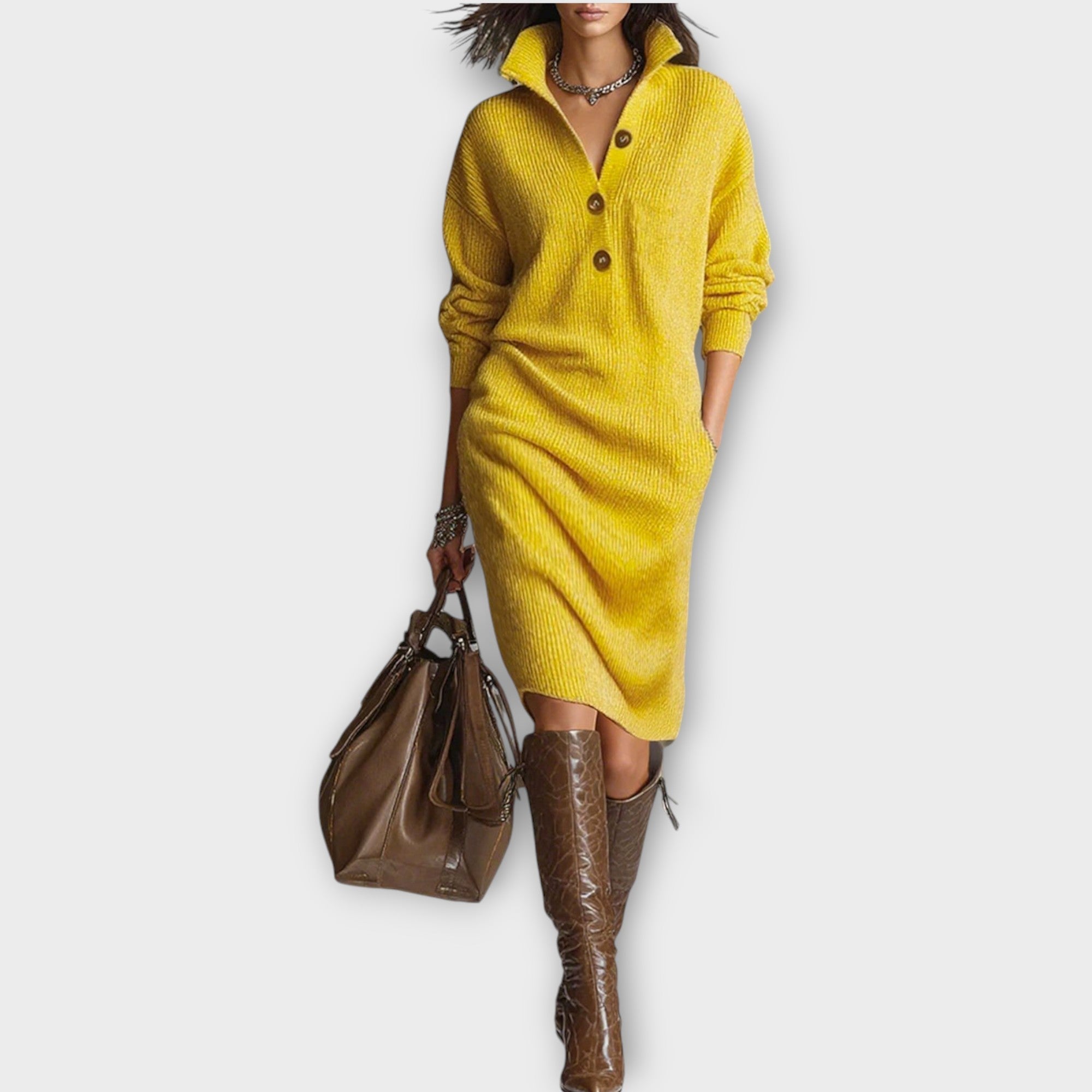 Pletené Svetrové Šaty