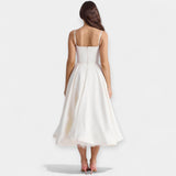 Midi šaty s tylovými detaily a stylem