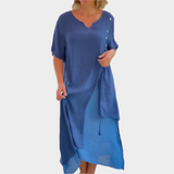 Klasické maxi šaty v jednobarevné variantě