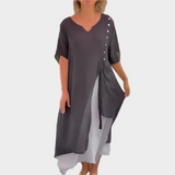 Klasické maxi šaty v jednobarevné variantě