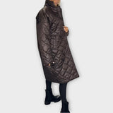 Oboustranná prošívaná bunda s leopardím podšívkou